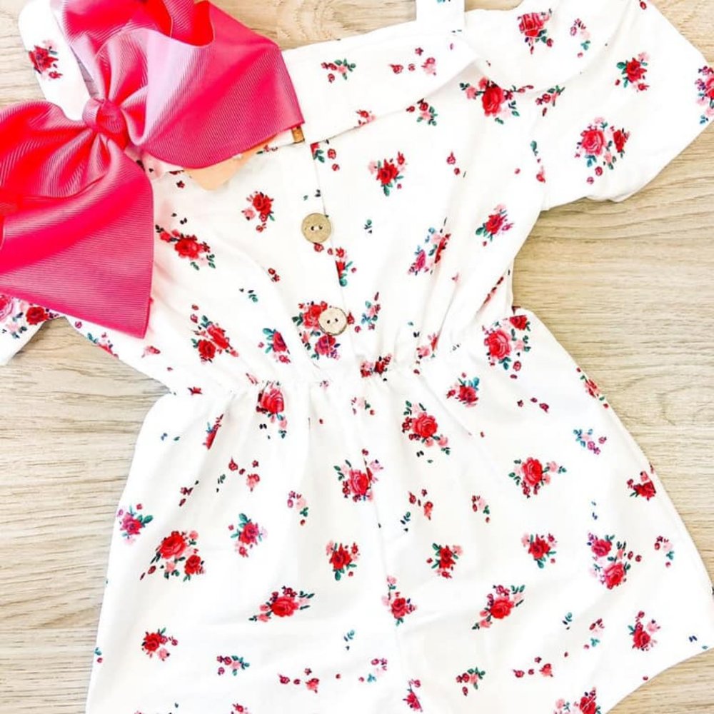 Kids Floral Romper Boutique NWT